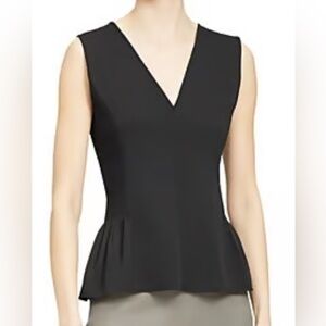 Theory Black V-Neck Sleeveless Blouse